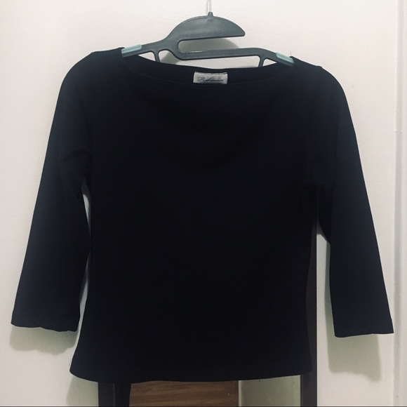 Vintage Tops - ♦️SOLD♦️ Y2K Vintage Boat Neck 3/4 Sleeve Top